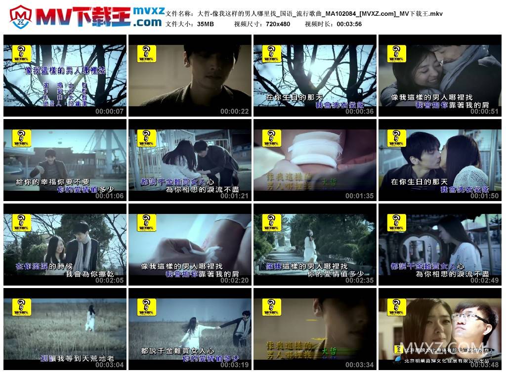 大哲-像我这样的男人哪里找_国语_流行歌曲_MA102084